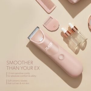 Zlade Summer Bikini Trimmer For Women | Private parts, Underarms, Arms, Legs & Body | Soft Ceramic Blades | No Nicks or Cuts, No Skin Irritation | AAA Battery Powered, No Charging Needed | Fully Waterproof and Silent